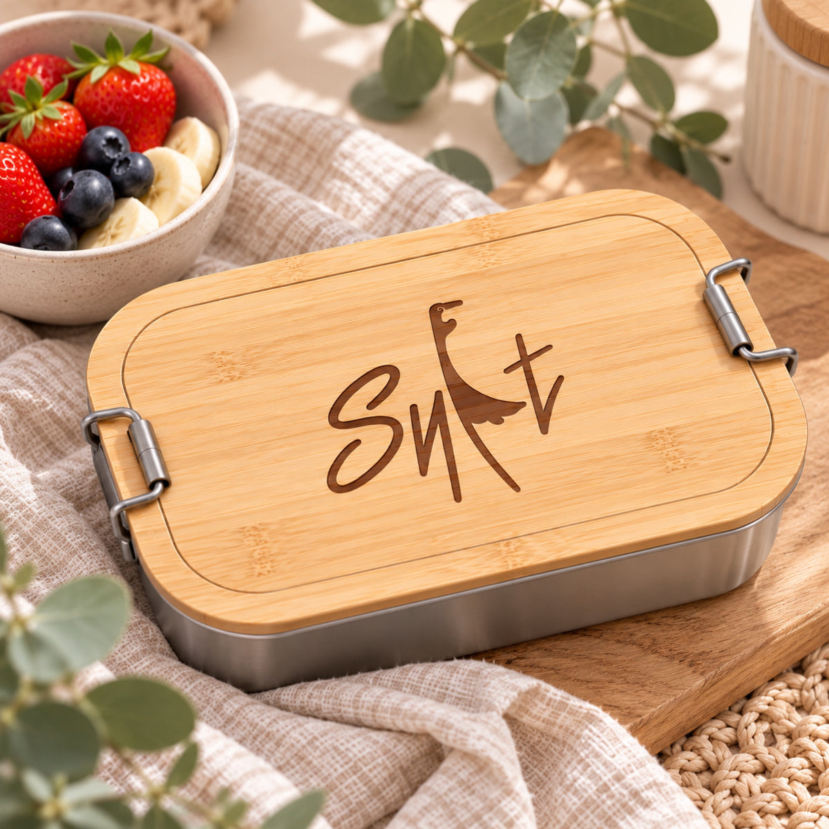 Brotdose „SYLT“ mit Bambusdeckel