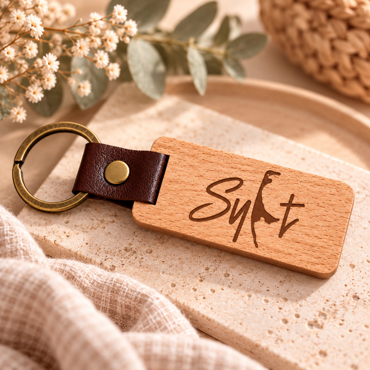 Schlüsselanhänger „SYLT“ aus Holz
