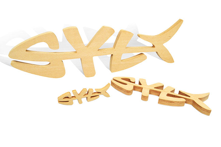 SYLTFISCH aus Holz, natur, versch. Größen