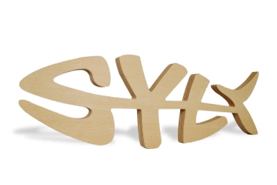 SYLTFISCH aus Holz, natur, versch. Größen