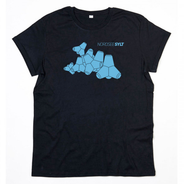 T-Shirt "Sylt Tetrapoden" für Herren, schwarz
