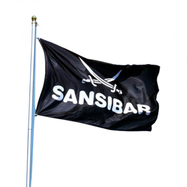 Flagge "Sansibar Sylt", schwarz, 120x60 cm