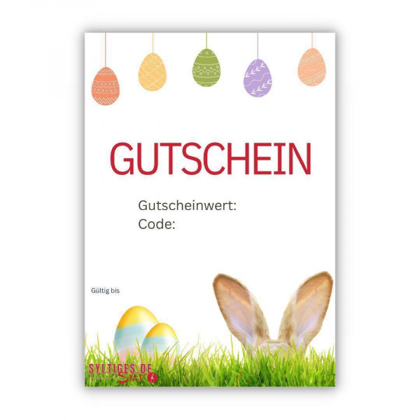 Syltiges Shop Gutschein - Print@Home Ostern